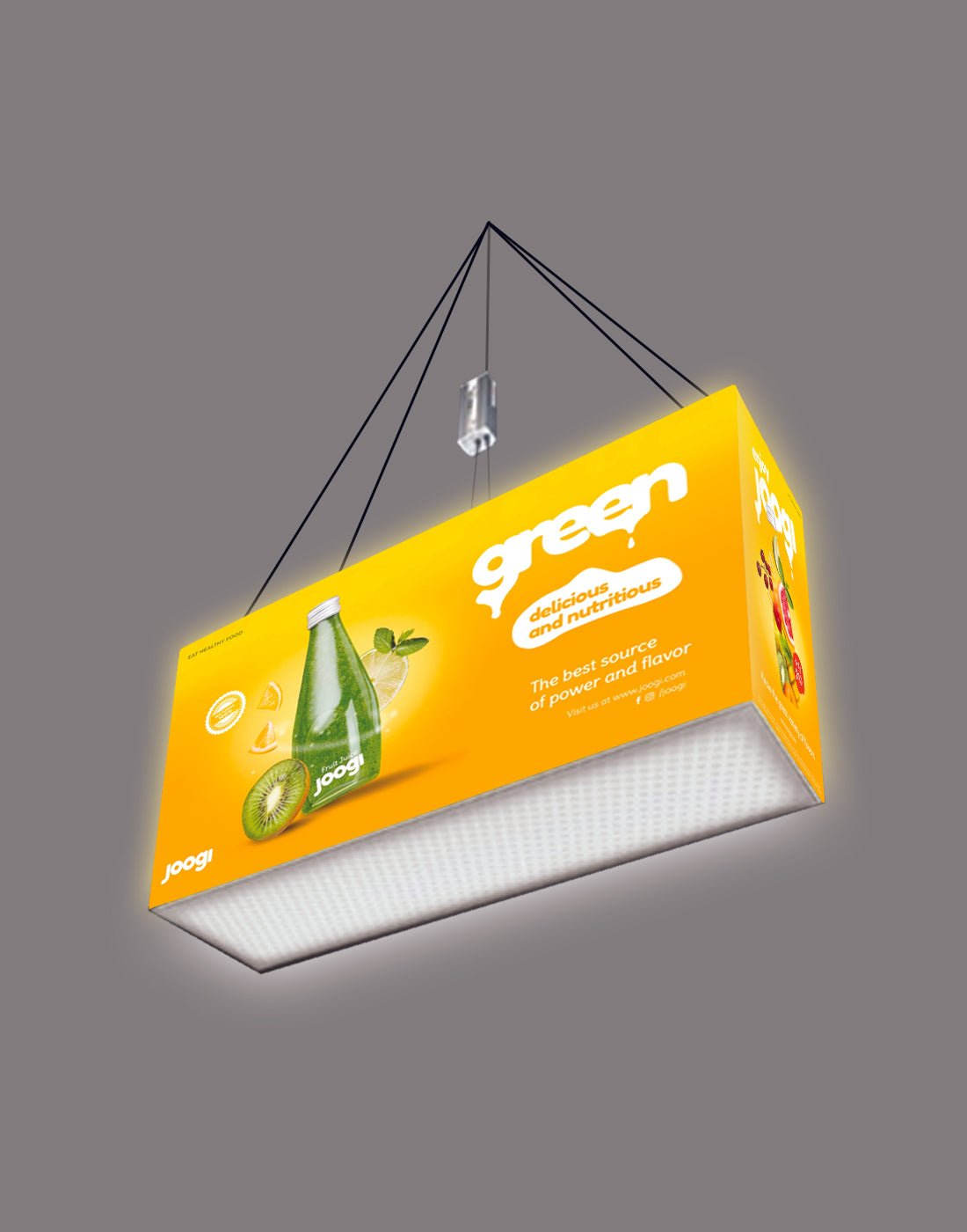 Backlit Rectangle Hanging Banner - Backdropsource