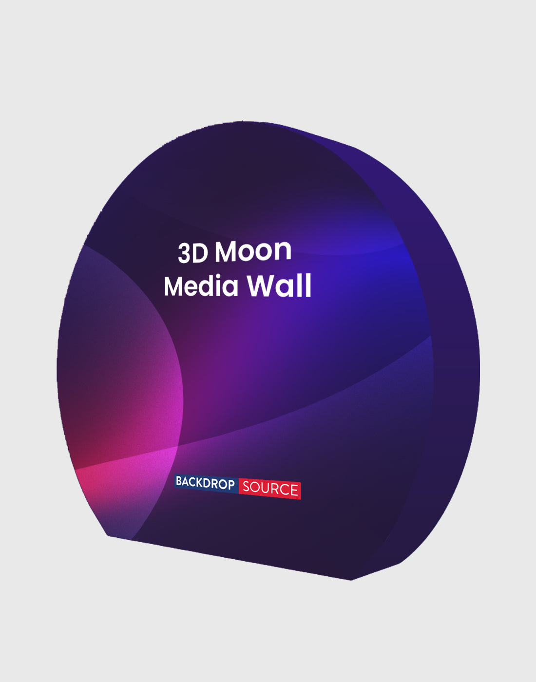 Parete multimediale in tessuto tensionato 3D MOON