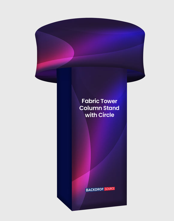 Fabric Tower Column Stand with Circle