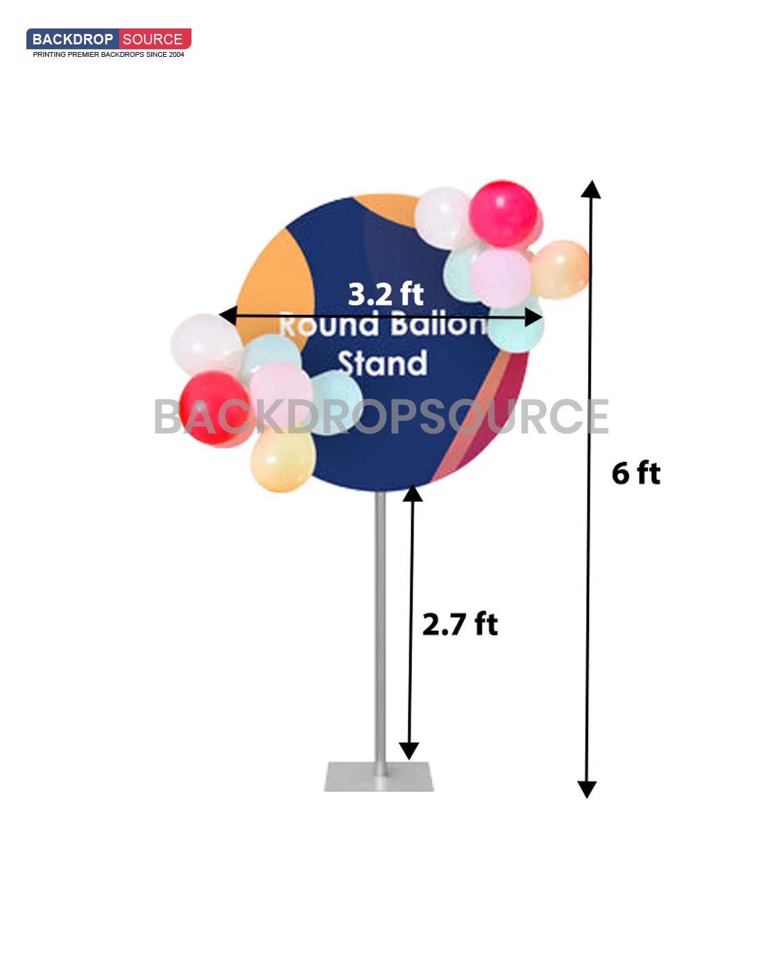 Supporto per palloncini in alluminio / Supporto per palloncini a forma di punto interrogativo