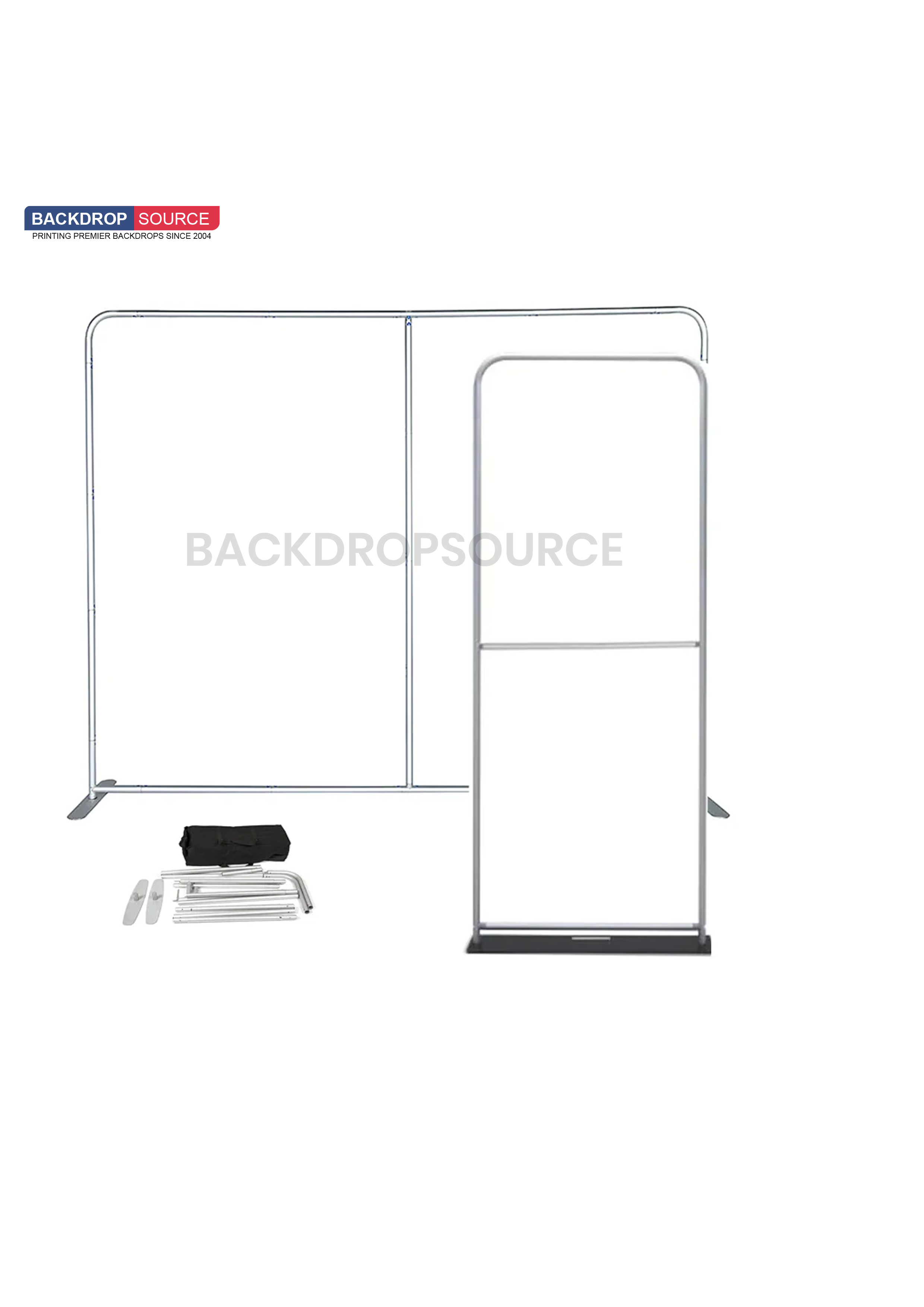 EZ Exhibit Essentials: 10x10 Booth Kit with Backwall and Banner Stand