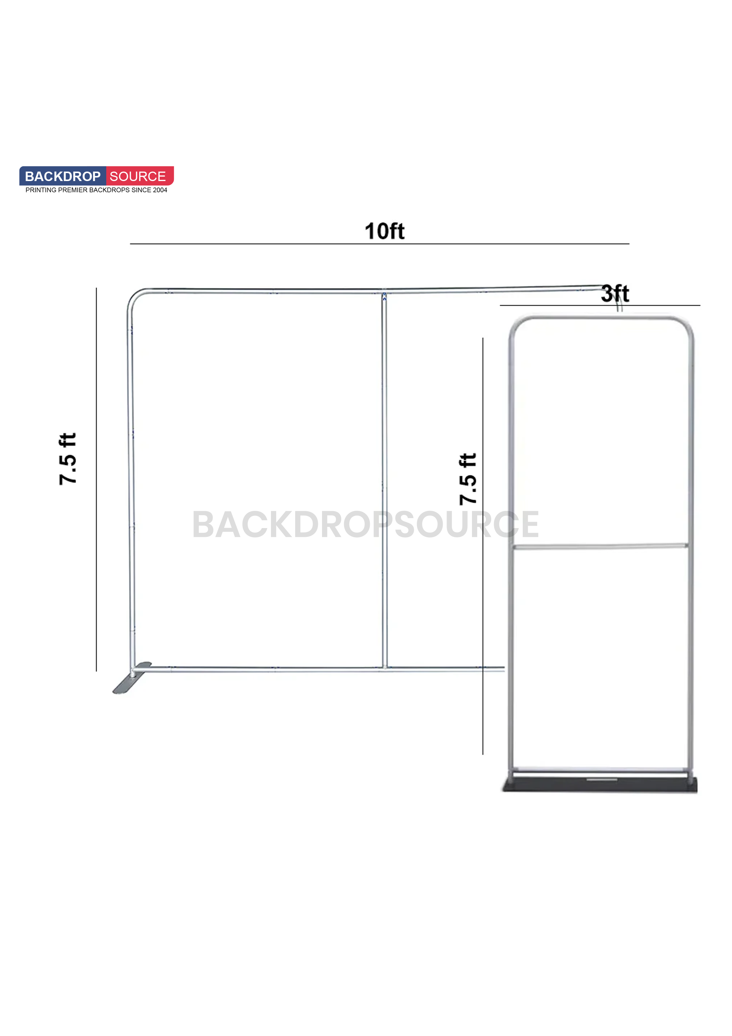 EZ Exhibit Essentials: 10x10 Booth Kit with Backwall and Banner Stand