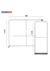 EZ Exhibit Essentials: 10x10 Booth Kit with Backwall and Banner Stand