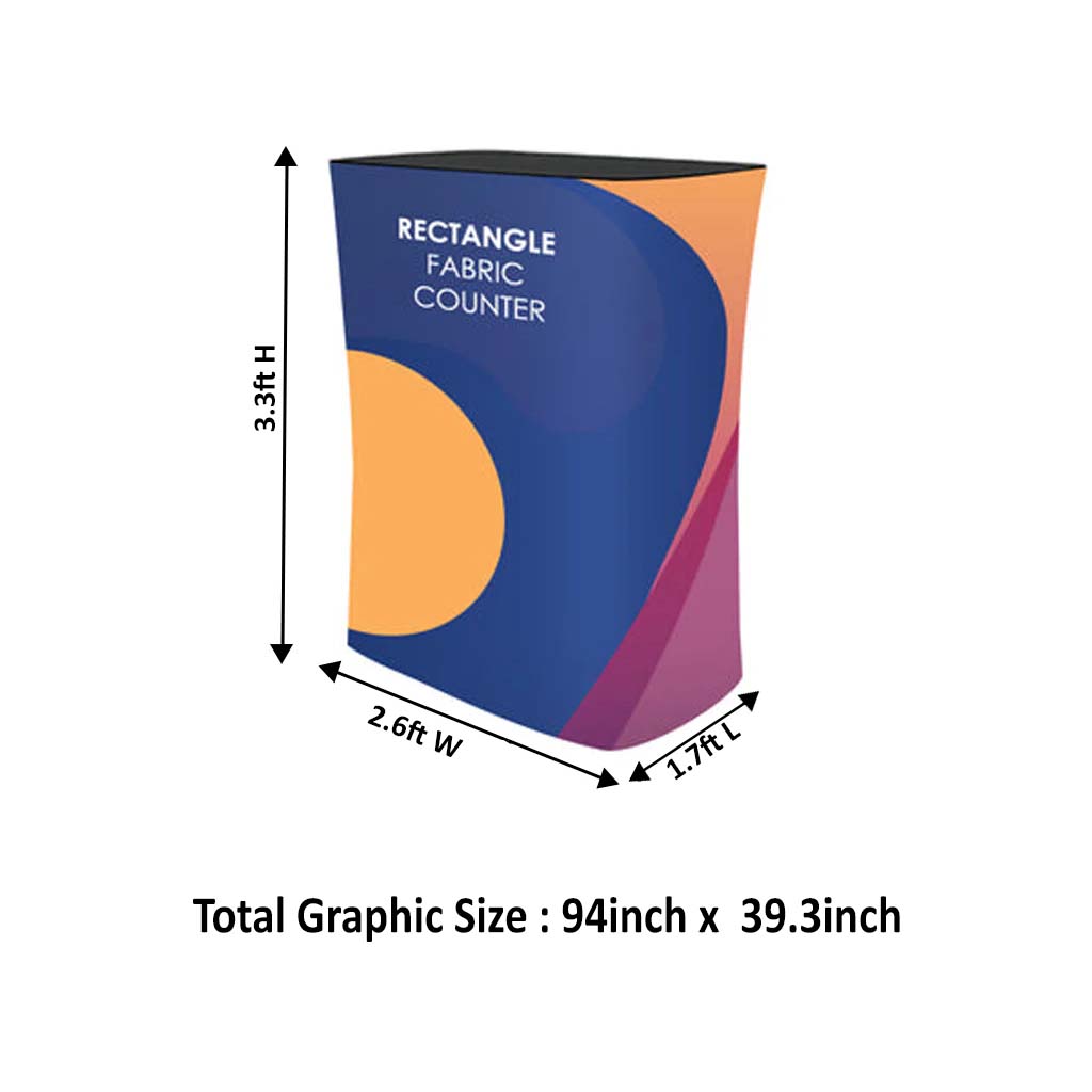 Rectangle Fabric Display Counter (For Podium & Booth Exhibitions)