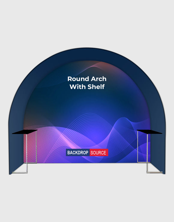 Round Arch Trade Show Booth with Shelf