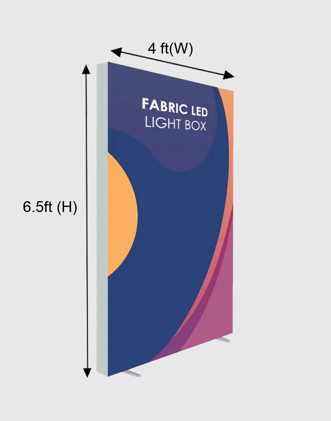 4ft x 6.5ft Frameless SEG Fabric LED Light Box Display