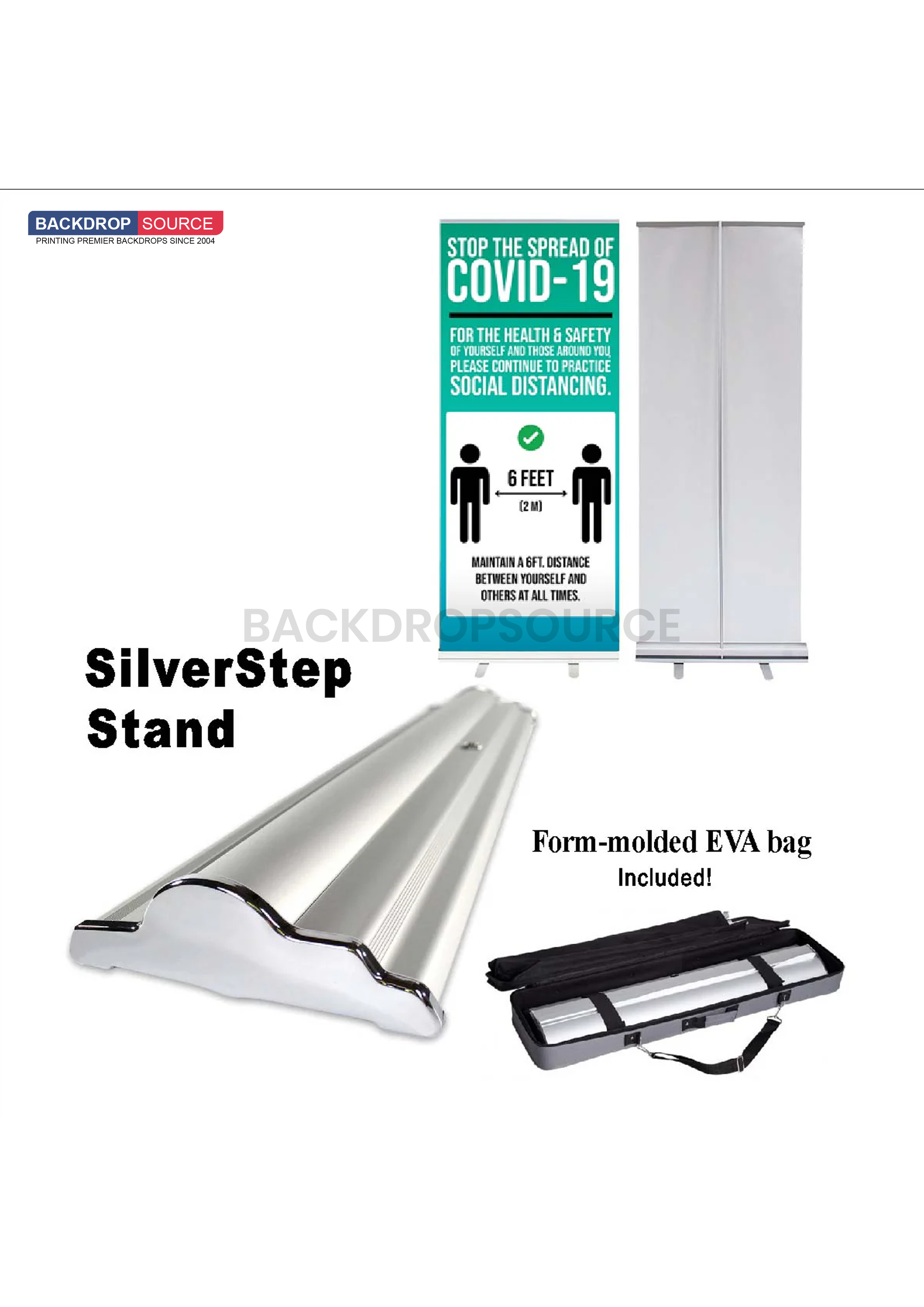 Banner Roll Up Silver Step