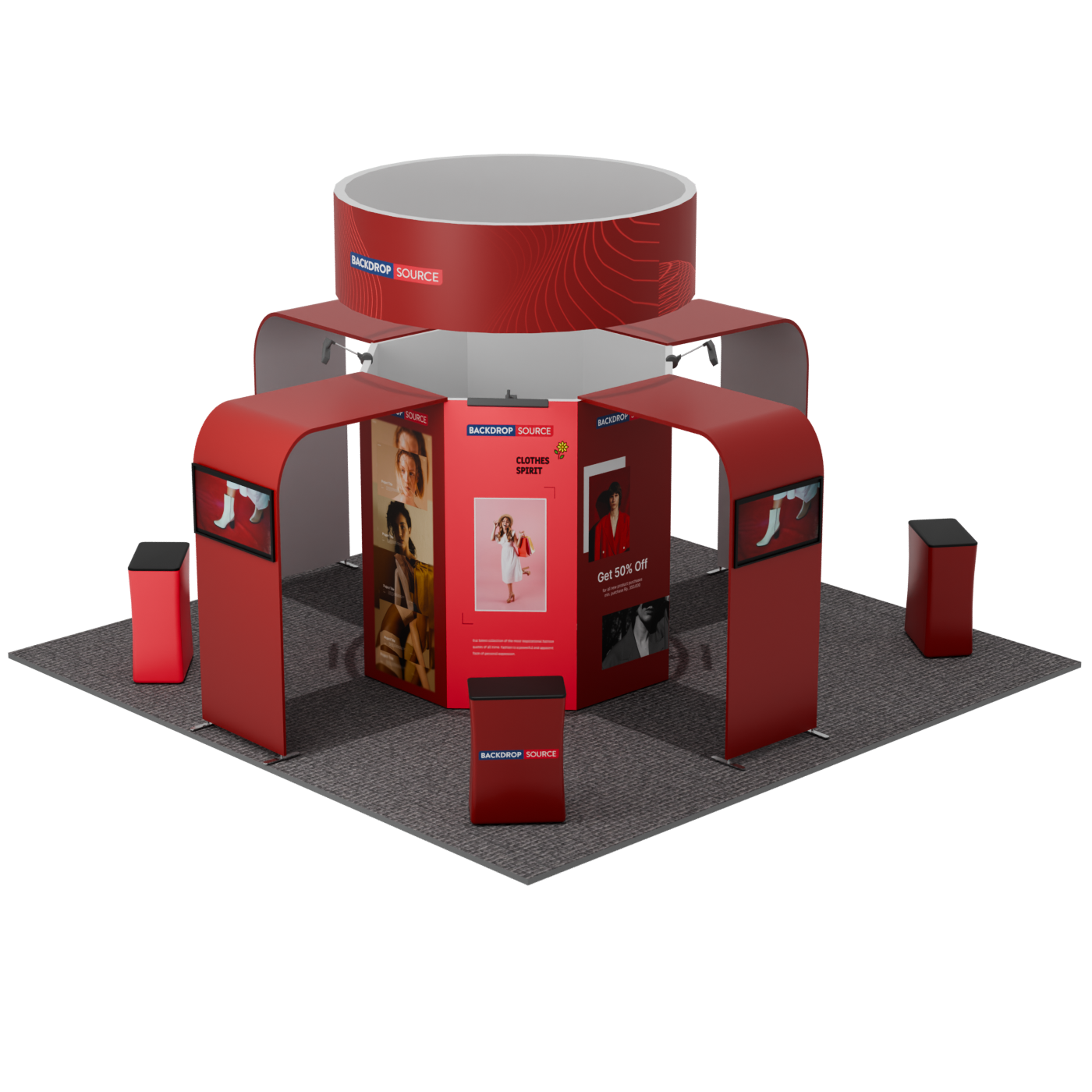 Modular Booth Kits 20ft x 20ft - Model 06