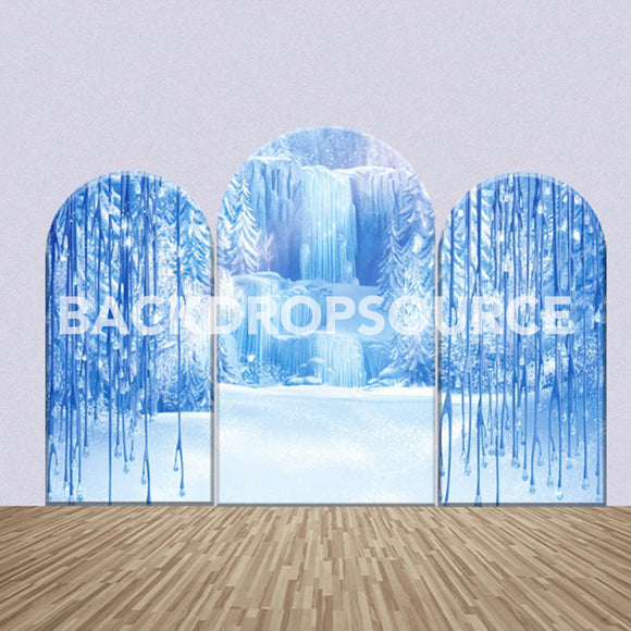 Snow Themed Party Backdrop Media Sets for Birthday / Events/ Weddings - Backdropsource