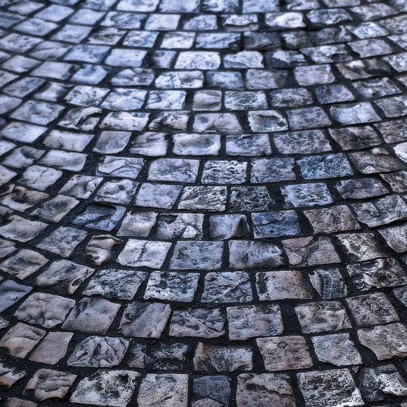 Cobblestone Street Dark Night Background Texture Backdrop - Backdropsource