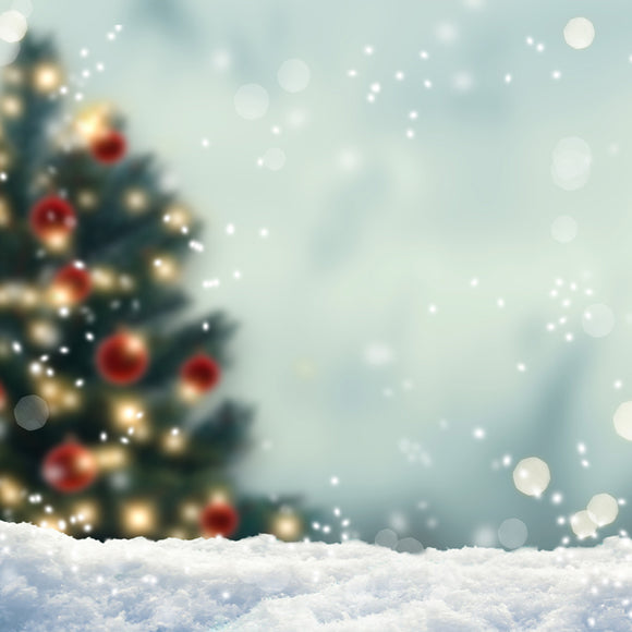 Blurred Christmas Tree Backdrop - Backdropsource