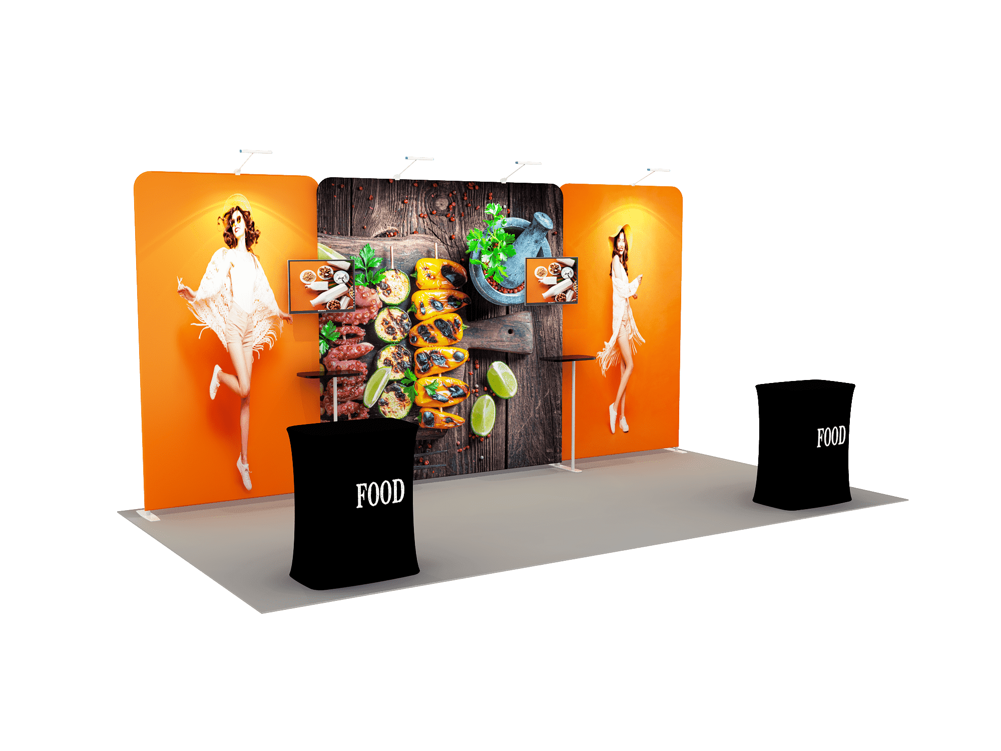 Portable Exhibit Display 20ft - Model 4 - Backdropsource