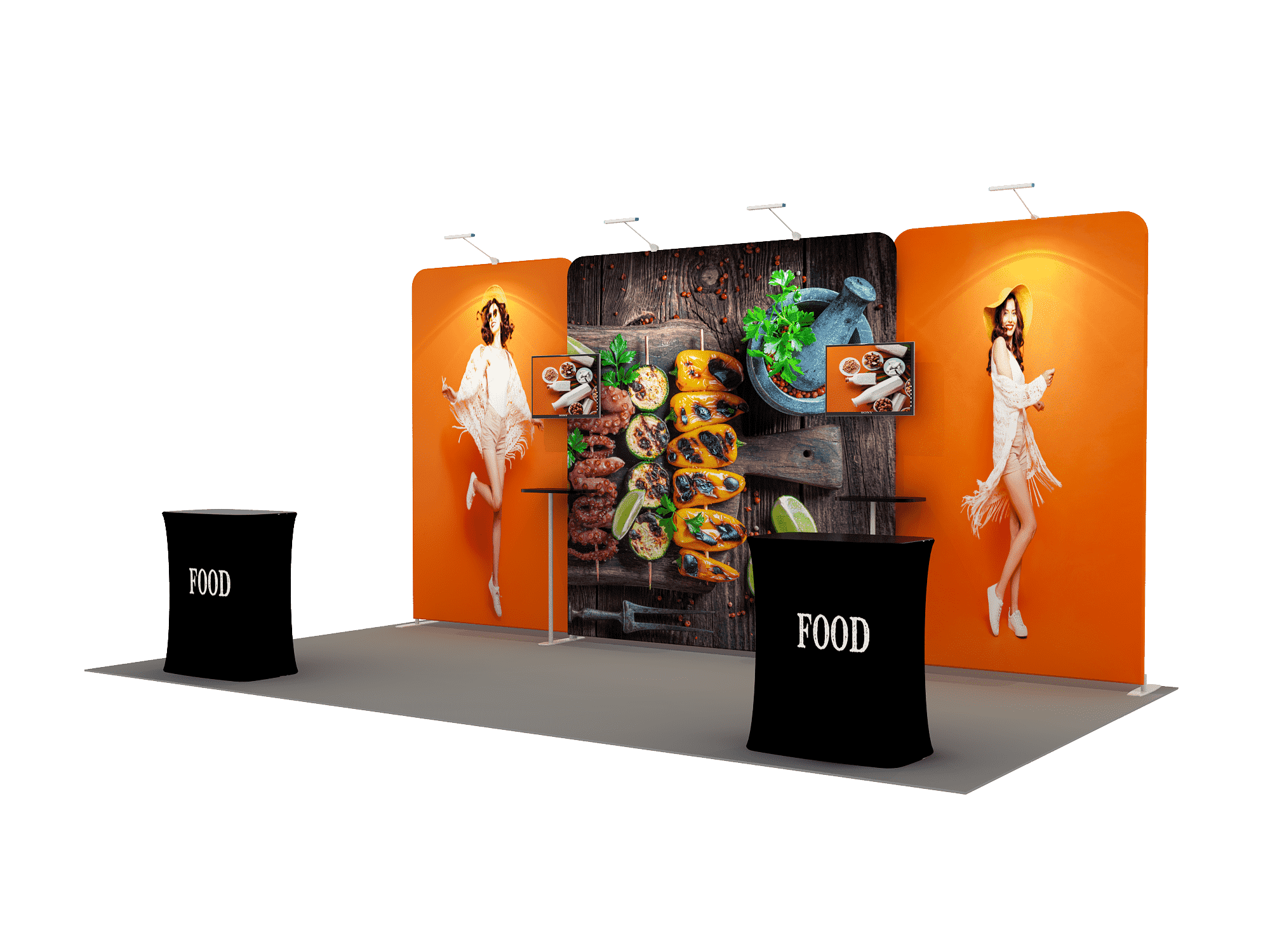 Portable Exhibit Display 20ft - Model 4 - Backdropsource