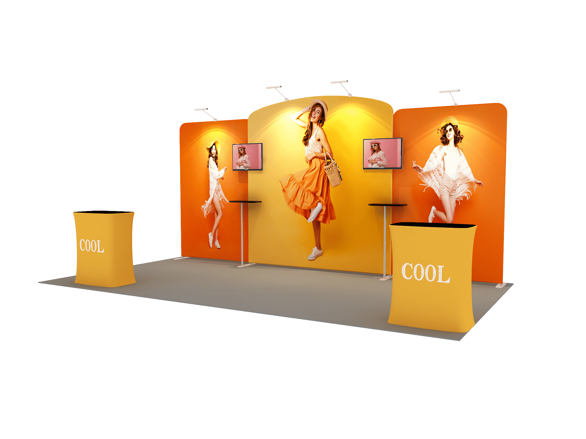 Portable Exhibit Display 20ft - Model 7 - Backdropsource