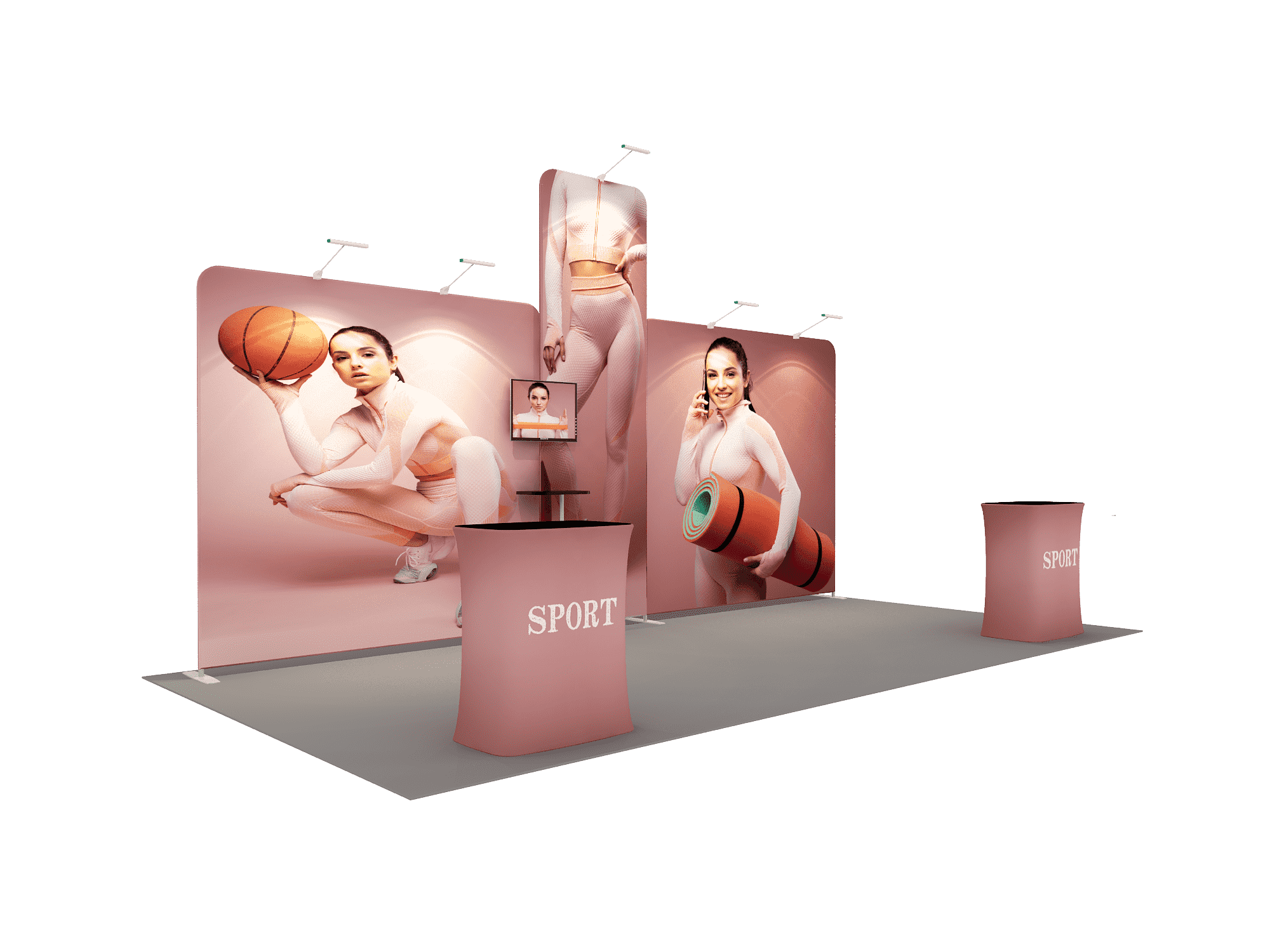 Portable Exhibit Display 20ft - Model 12 - Backdropsource