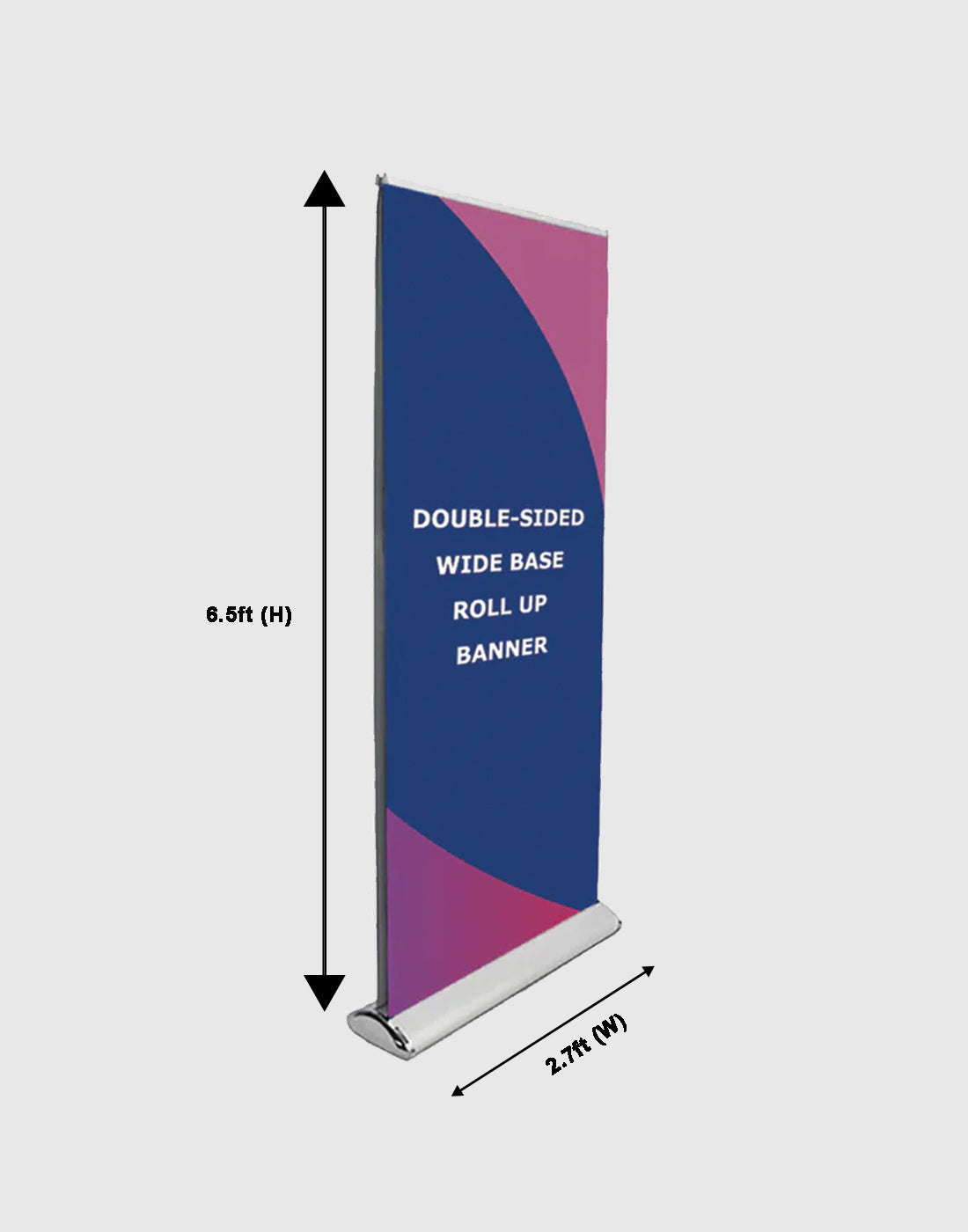 Double-sided wide base Roll Up Banner - Backdropsource