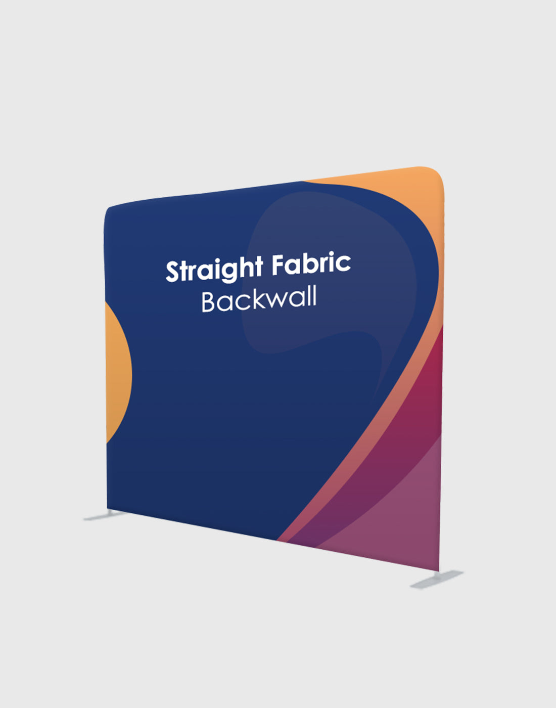 straight tension fabric media wall display