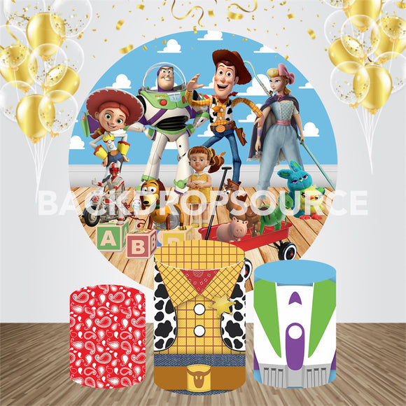 Toy Story Event Party Round Backdrop Kit - Backdropsource