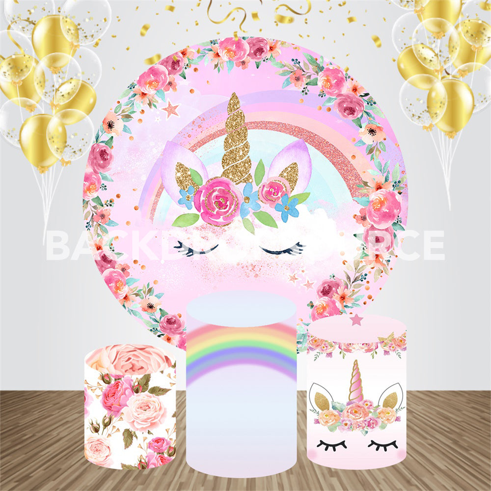 Unicorn Event Party Round Backdrop Kit - Backdropsource