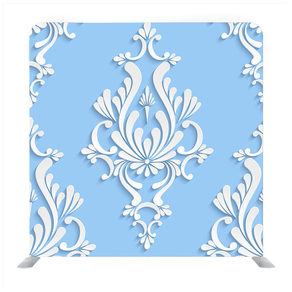 Vector Damask Seamless Background With 3d Floral Pattern Backdrop - Backdropsource